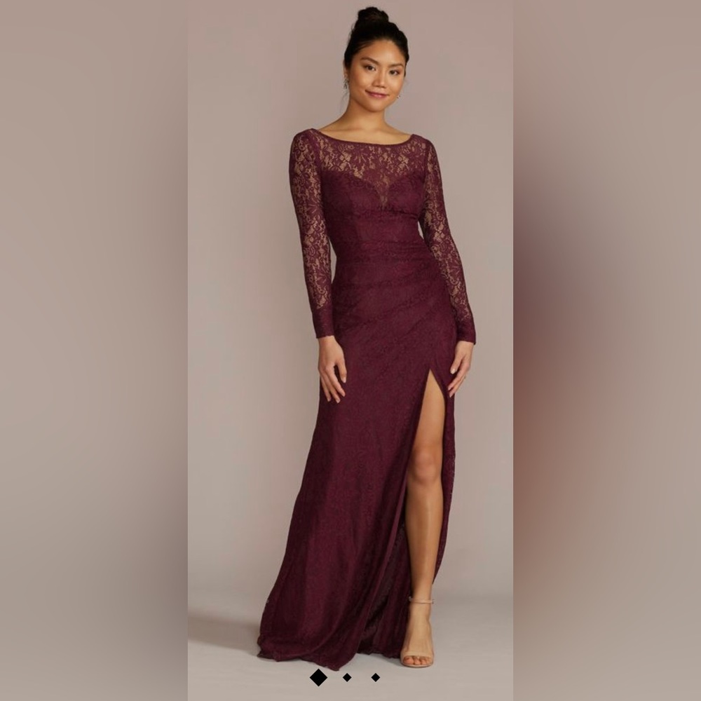 Lace Burgandy Bridsemaid Dress Size 18